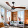 Wood Ceiling Fan No Light With Remote Control, Low Profile Ceiling Fan Without Light,Noiseless Reversible Dc Motor With Timer