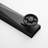 Linear Grid Shower Drain With Leveling Feet In Matte Black