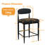Teddy Boucle Upholstered Bar Stool, 65cm Counter Height with Metal Frame-504522415