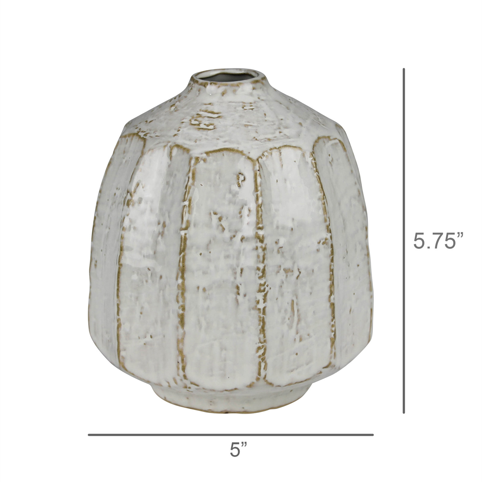 Bode Vase, Ceramic - Sm, 9" H x 5.5" W x 5.5" D