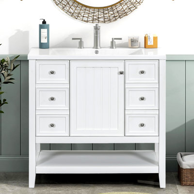 Meuble-lavabo 36 po avec lavabo en céramique