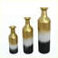 Ensemble de 3 vases de sol décoratifs en métal, grands vases à motif de feuilles blanches, dorées et noires pour la décoration intérieure