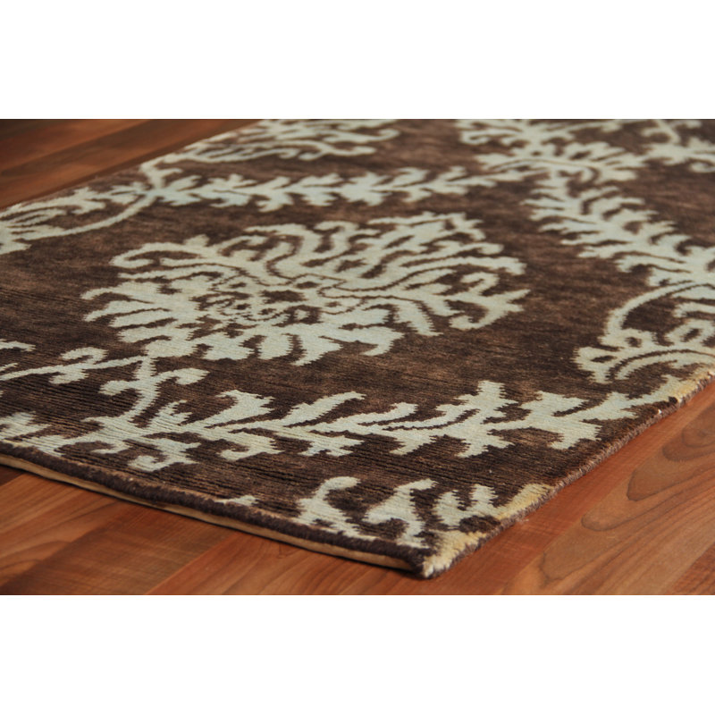 Metro Wool Damask Area Rug, Rectangle 8' x 10'