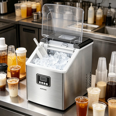 Living And Home 44.1 Lb. Daily Production Cube Clear Ice Portable Ice Maker