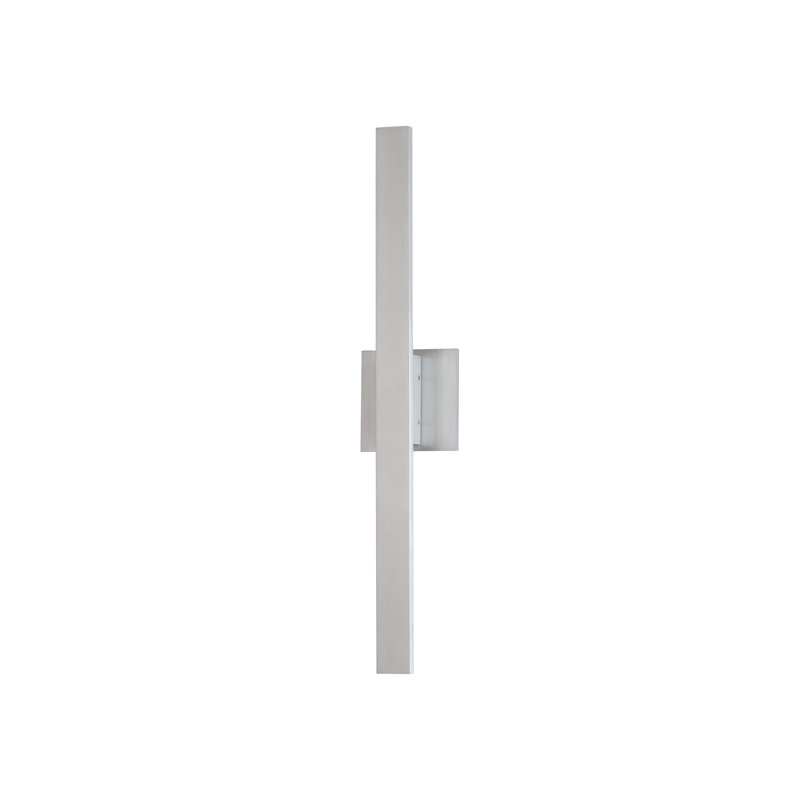 Demetrise Aluminum LED Wall Light, 24"H x 4.5" W x 2.25" D, Satin Aluminum