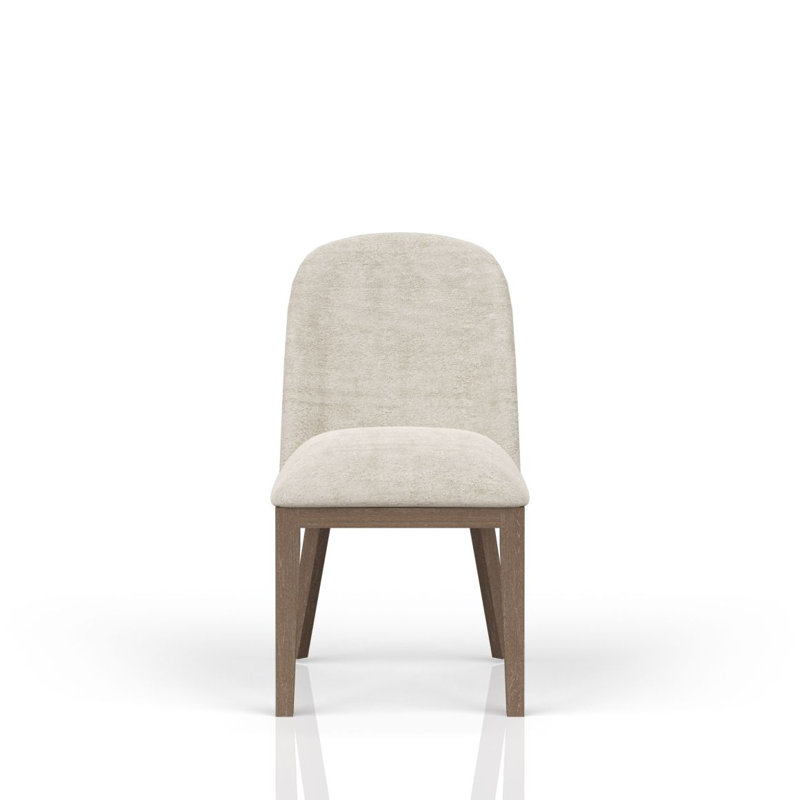 Ensemble de 2 chaises rembourrées cacao et ivoire