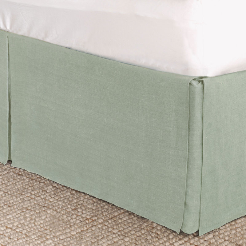 Resort Linen Program Pleated Bed Skirt, Twin, Mint