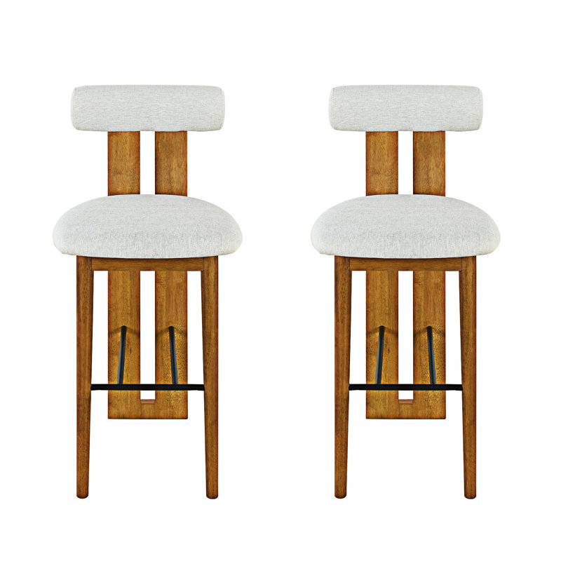 Ensemble de 2 tabourets de bar rembourrés