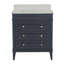 Ensemble de meuble-lavabo simple 30 po avec cabinet gris marine et comptoir en quartz Francfort-1811490142-1794809451