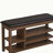 A height-adjustable long shoe storage bench, made of natural rubberwood, comes with a comfortable seat, concealed storage space and large storage compartments-619332393