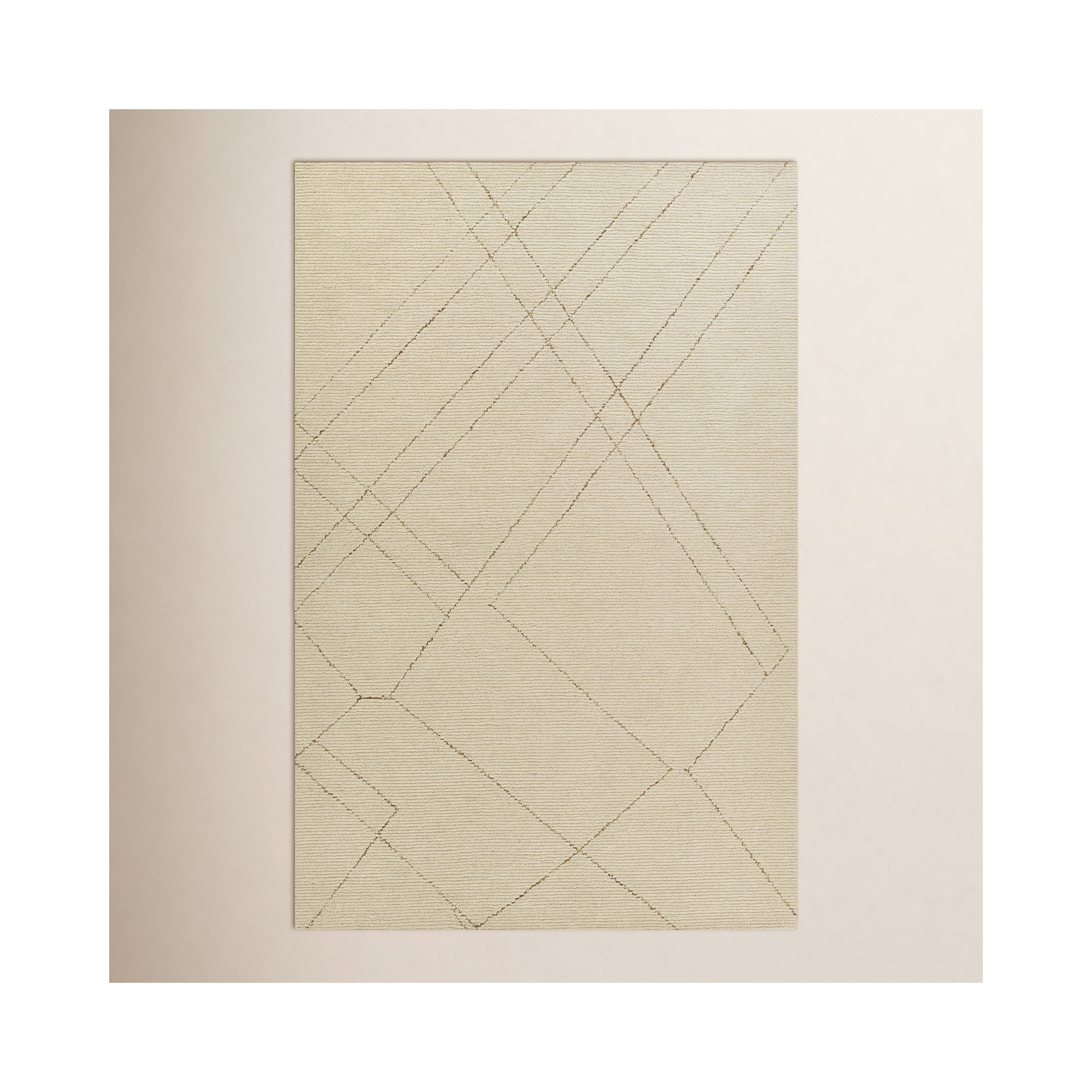 Hand Tufted Wool Ivory Rug, Rectangle 8' x 10'