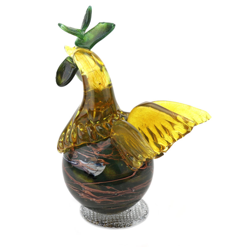 French Art Glass Rooster