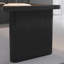 Bureau rectangulaire noir en bois massif + fer avec 3 tiroirs-1357029307
