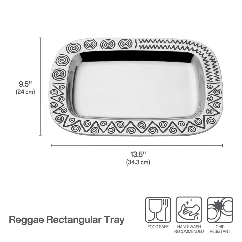 Wilton Armetale Reggae Rectangle Serving Tray, 13.5-Inch