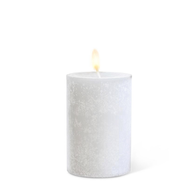 Bougie cylindrique, H 3,5 po x l 2 po x P 2 po, Gris