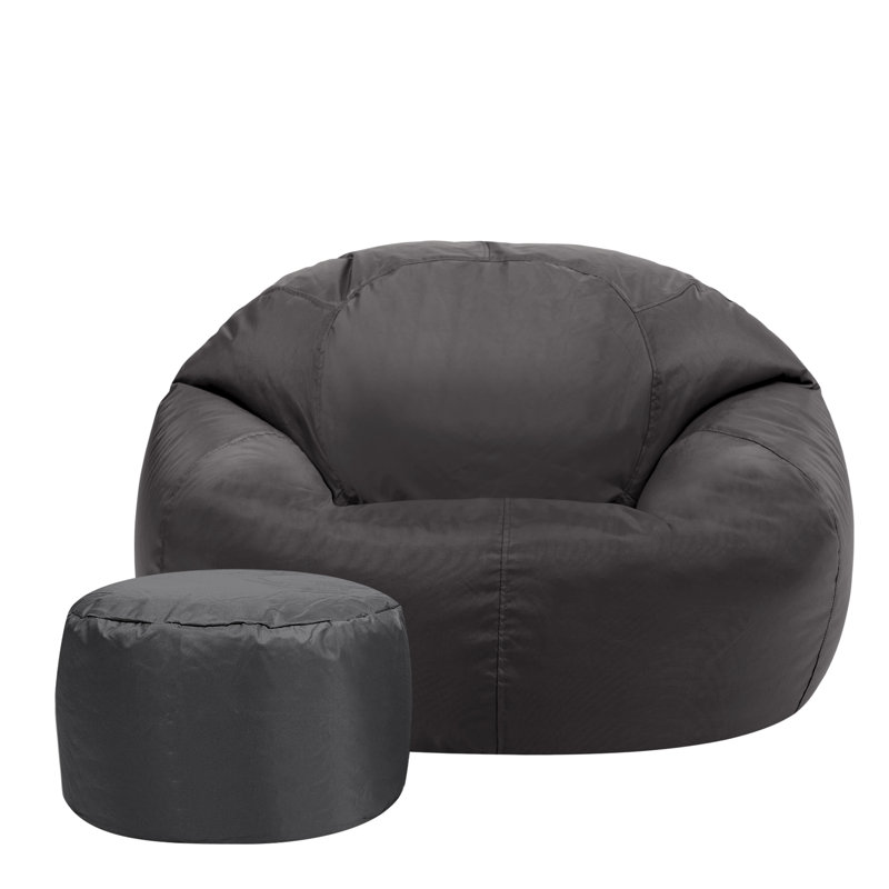 Bean Bag Lounger, Charcoal Grey