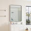 Metal Framed Bathroom Mirror Black Rectangular - Living Room, Bedroom Wall Adornment Fog, Material Ornament Advanced Sealing Technology-1424011205