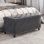 35 Inch Storage Ottoman, Button-Tufted Ottoman Sto...