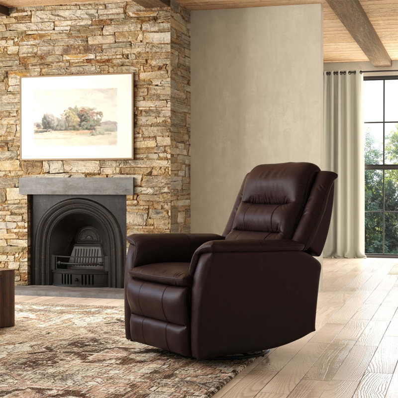 Fauteuil inclinable et pivotant confortable et polyvalent avec repose-pieds manuel pour se détendre dans n'importe quel espace de vie