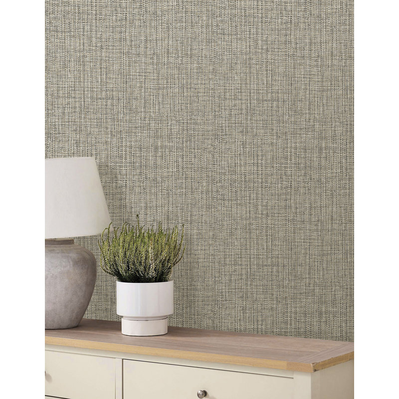 Mavis 10.06m x 52.07cm Semi-Gloss Paste the Wall Wallpaper Roll, Coffee