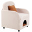 Mobilier de style 2 en 1 avec rembourrage lombaire en sherpa pour animaux de compagnie