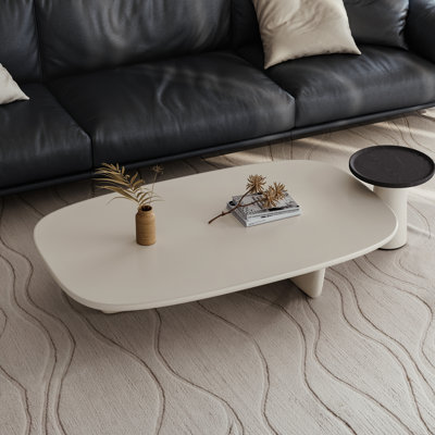 Ensemble de tables basses Modern Minimalist pour petits salons, meubles de maison peu encombrants, tables basses esthétiques, beige