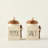 Salt' Ceramic Jar With  Acacia Lid & Spoon