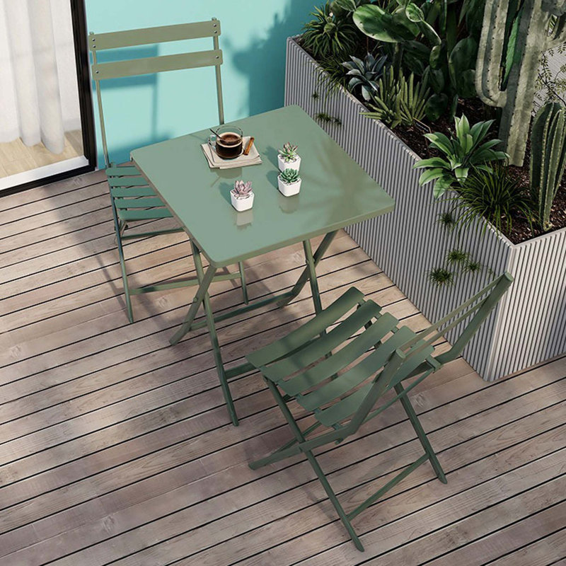 Ensemble bistro 3 pièces de terrasse et chaises pliables