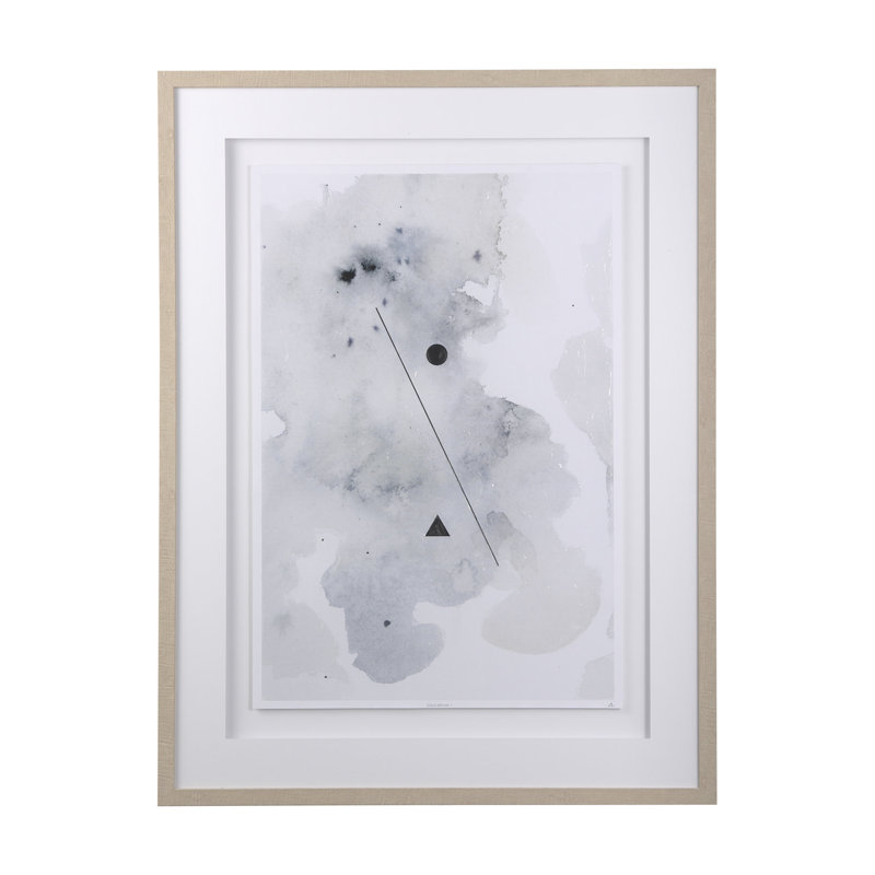Equilibrium I a Hand Embelished Textured Framed Art Print Matted under Glass
