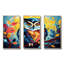 Chouette colorée Pop Art Watchers III - Art mural animal hibou-220067324-220067200