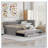 Upholstered Daybed with Trundle and Three Drawers-929314257-929314256
