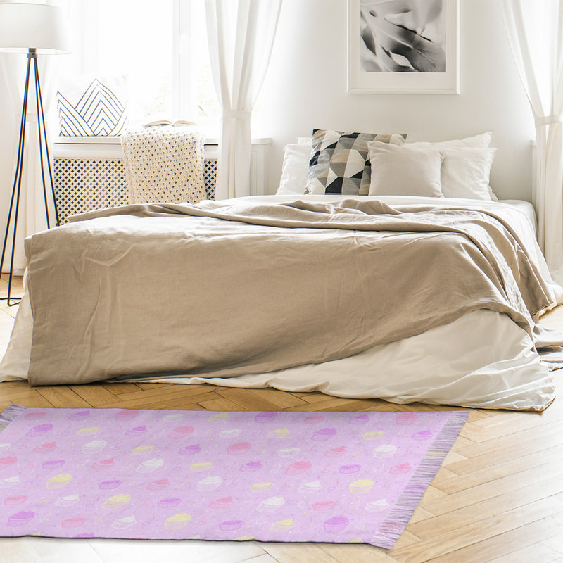 Tapis mauve à motif de petit gâteau classique Mcguigan, Oui