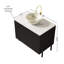 Meuble-lavabo autoportant moderne avec lavabo et rangement en céramique moderne