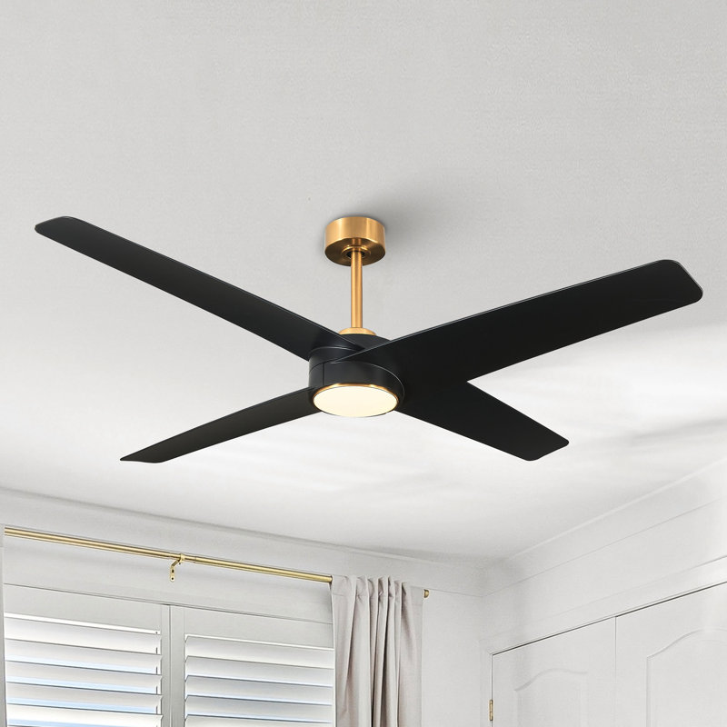 Ventilateur de plafond moderne 60 "avec lumières à intensité variable 3CCT et télécommande Antonien