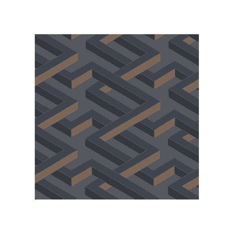 Luxor Geometric Wallpaper Roll, Pink