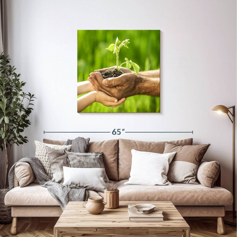 Senne Old Handing Seedling To Young, 36" H x 36" W