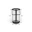 Porte-bougie de table en verre et métal 9 po transparent et noir