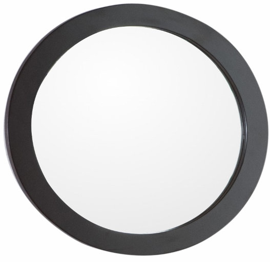 Kley Round Wall Mirror, Espresso