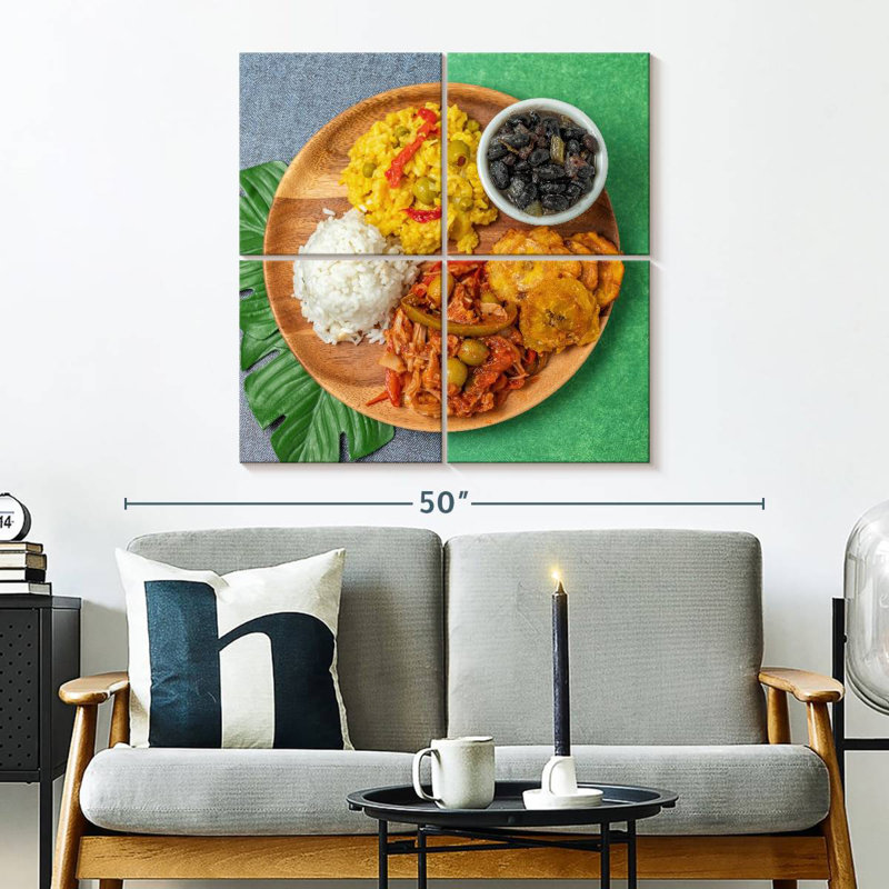 Assiette de nourriture cubaine Yarlin, H 32 po x l 32 po