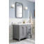Grand meuble-lavabo de comptoir en marbre 36 po avec robinet Carrara-292632686-292632687