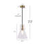 Luminaire suspendu conique à 1 lumière Bole