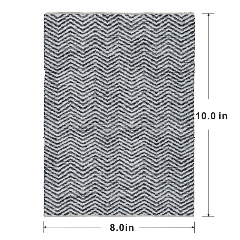 Feleisha Cotton Chevron Indoor Rug, Rectangle 8' x 10'