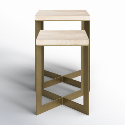 Tulane Solid Wood Top End Table Set