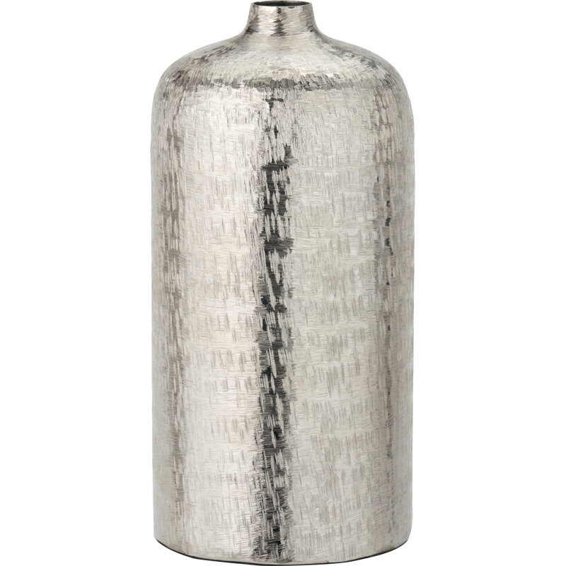 Handmade Aluminimum Table Vase, Silver