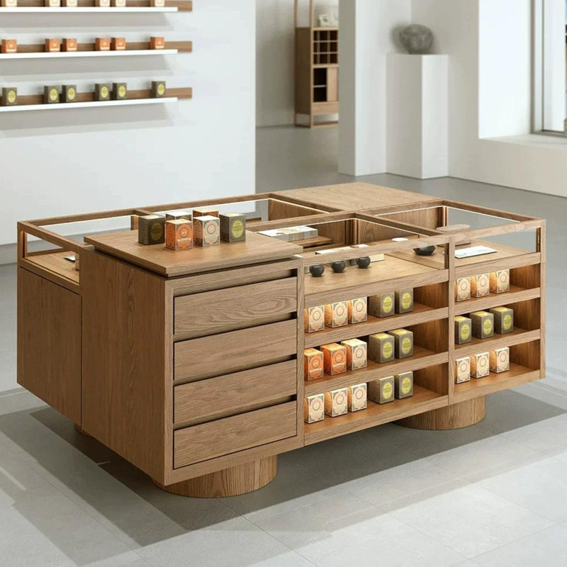 Multifunctional display desk storage cabinet
