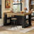 Kitchen Island With Storage Shelves, 55 Inch Kitchen Shelf With Large Worktop, Stable Wooden Structure, Farmhouse Style-1666183310