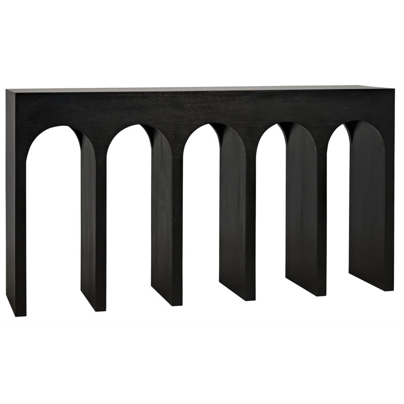 ArchBridge 59'' Hand-Rubbed Black Mahogany Console Table