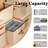 2 Pack Storage Bins With Lids, Collapsible Closet Organizer Container, Fabric Organizer Box With Handles, Decorative Storage Boxes With Lids For Organizing Clothes, Blanket, White, Extra Large-206376703