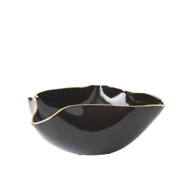 Currents Bowl-Black/Gold