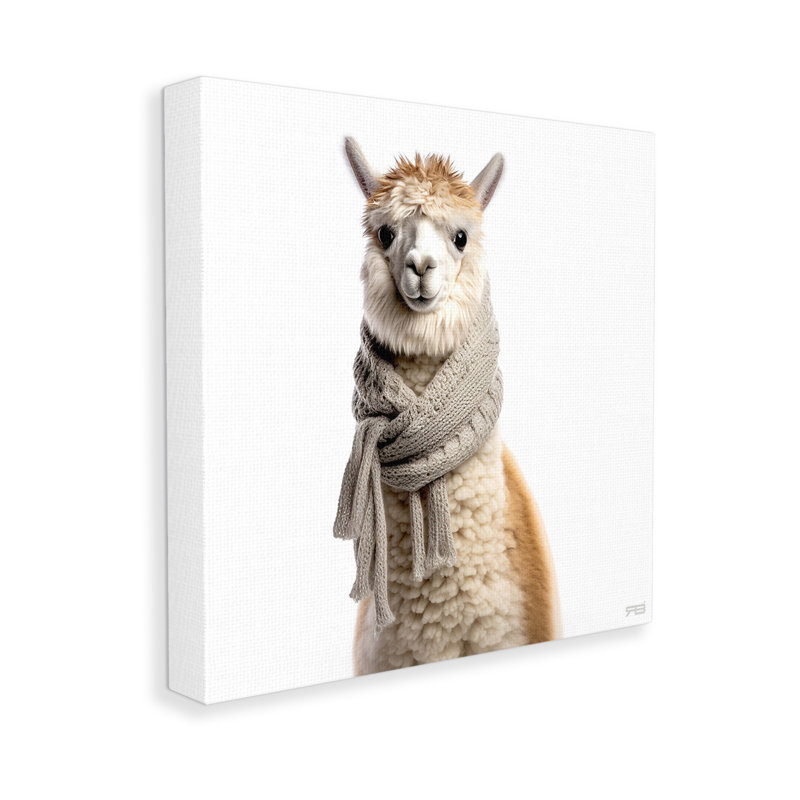 «Llama usure foulard», art mural par RB, H 17 po x l 17 po